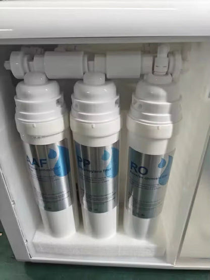 Hydracare water purifier back view and filter system
